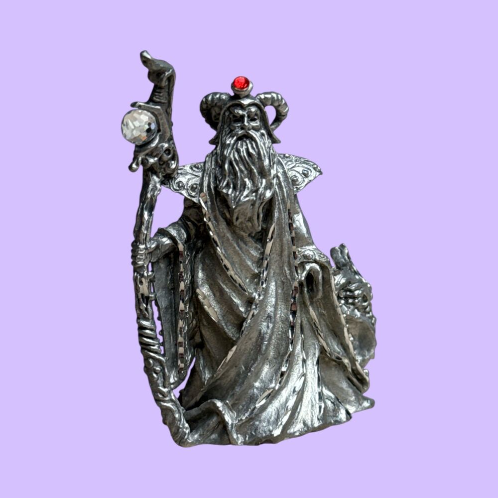 Spoontiques Pewter Wizard Figurine Fantasy Collectible Sculpture USA